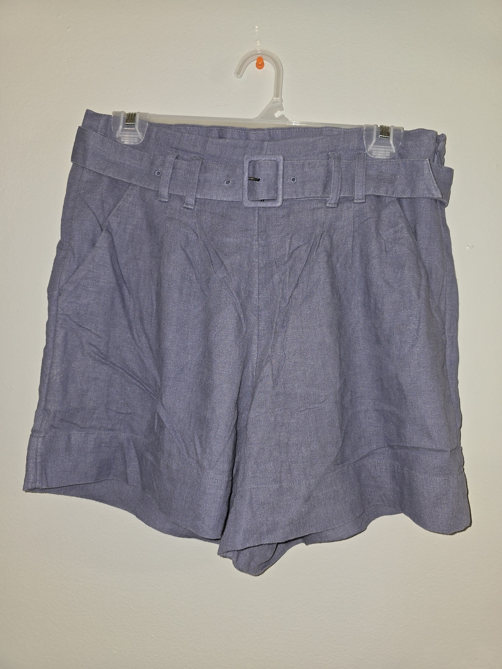 Abercrombie & Fitch Blue Linen-Blend Shorts